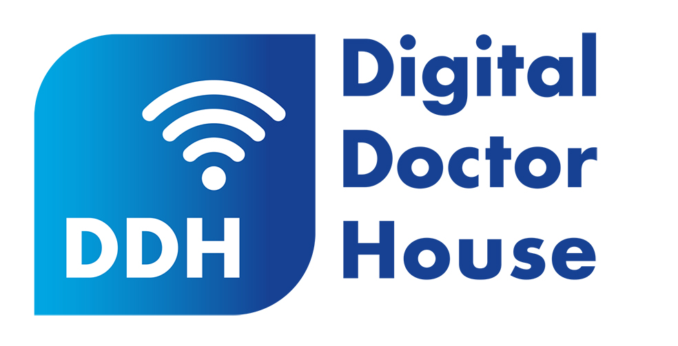 Digital Doctor House Logo - Verbundenheit im Gesundheitswesen durch moderne IT-Lösungen