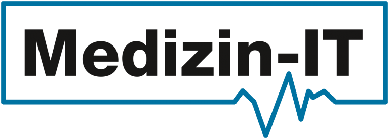 Logo der Medizin-IT, spezialisiert auf IT-Lösungen im Gesundheitswesen.